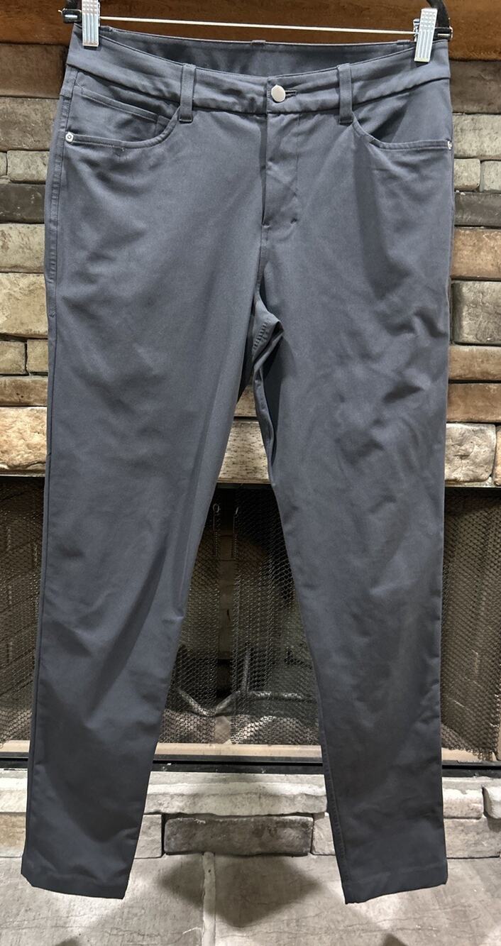 Men’s LULULEMON Gray ABC Slim Fit 5 Pocket Pants Size 30 x 31 *A3